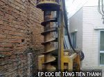 Thi công ép cọc cho nền móng nhà